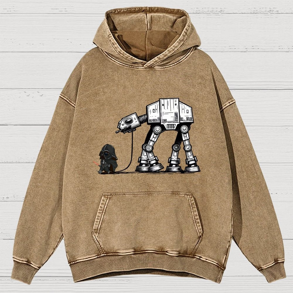 Walking The Imperial Robot Dog Vintage Distressed Hoodie