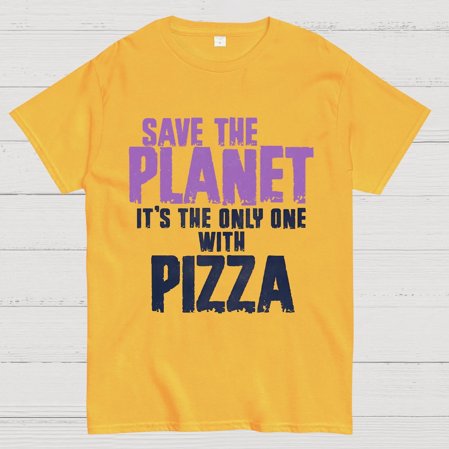 Save The Planet It's The Only One Pizza Geek T-Shirt