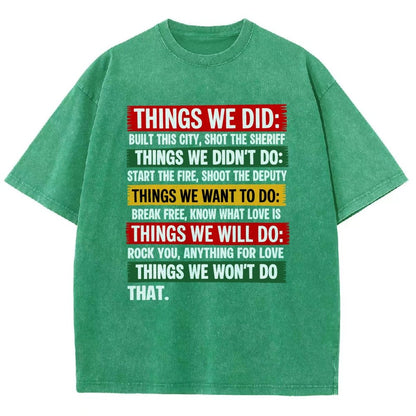 Things We Did Vintage Distressed T-shirt