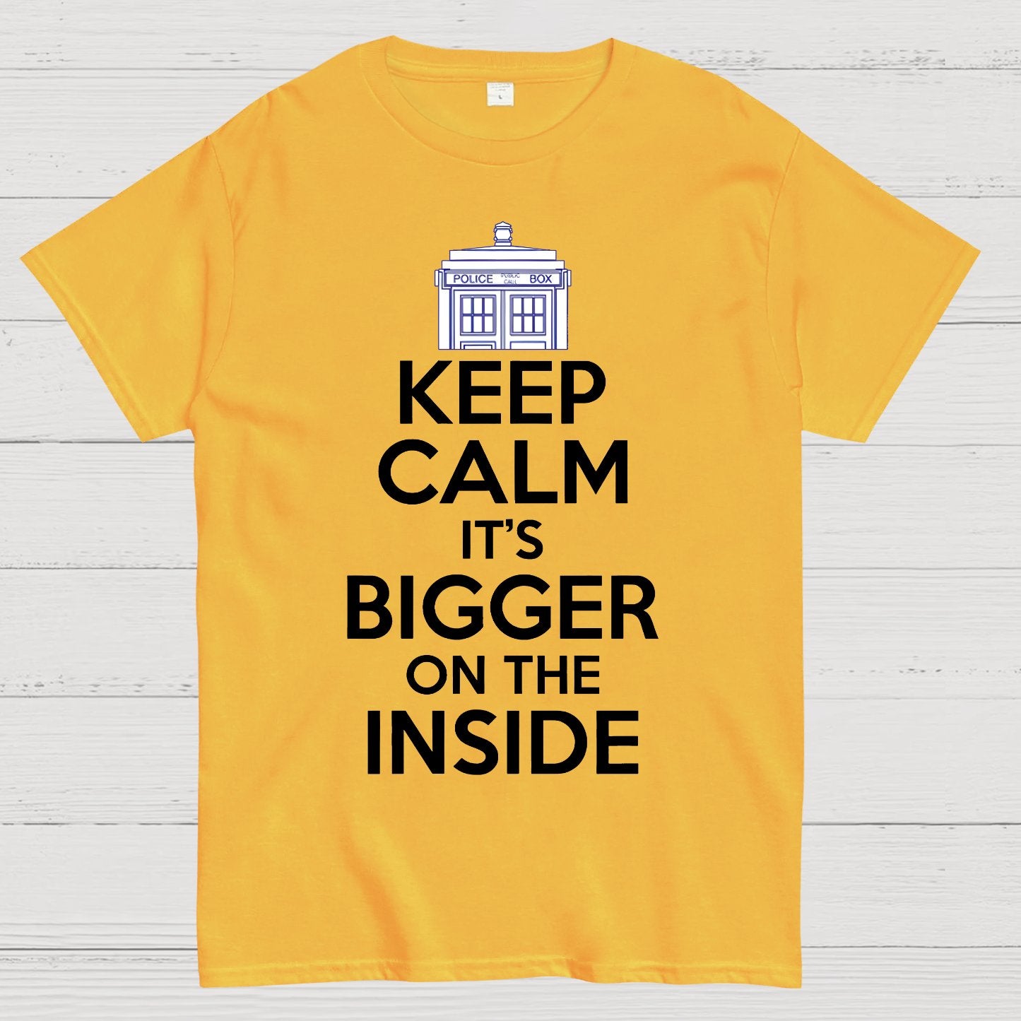 Keep Calm Its Bigger On The Inside Geek T-Shirt