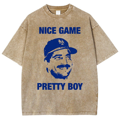 NICE GAME PRETTY BOY  Vintage Distressed T-shirt