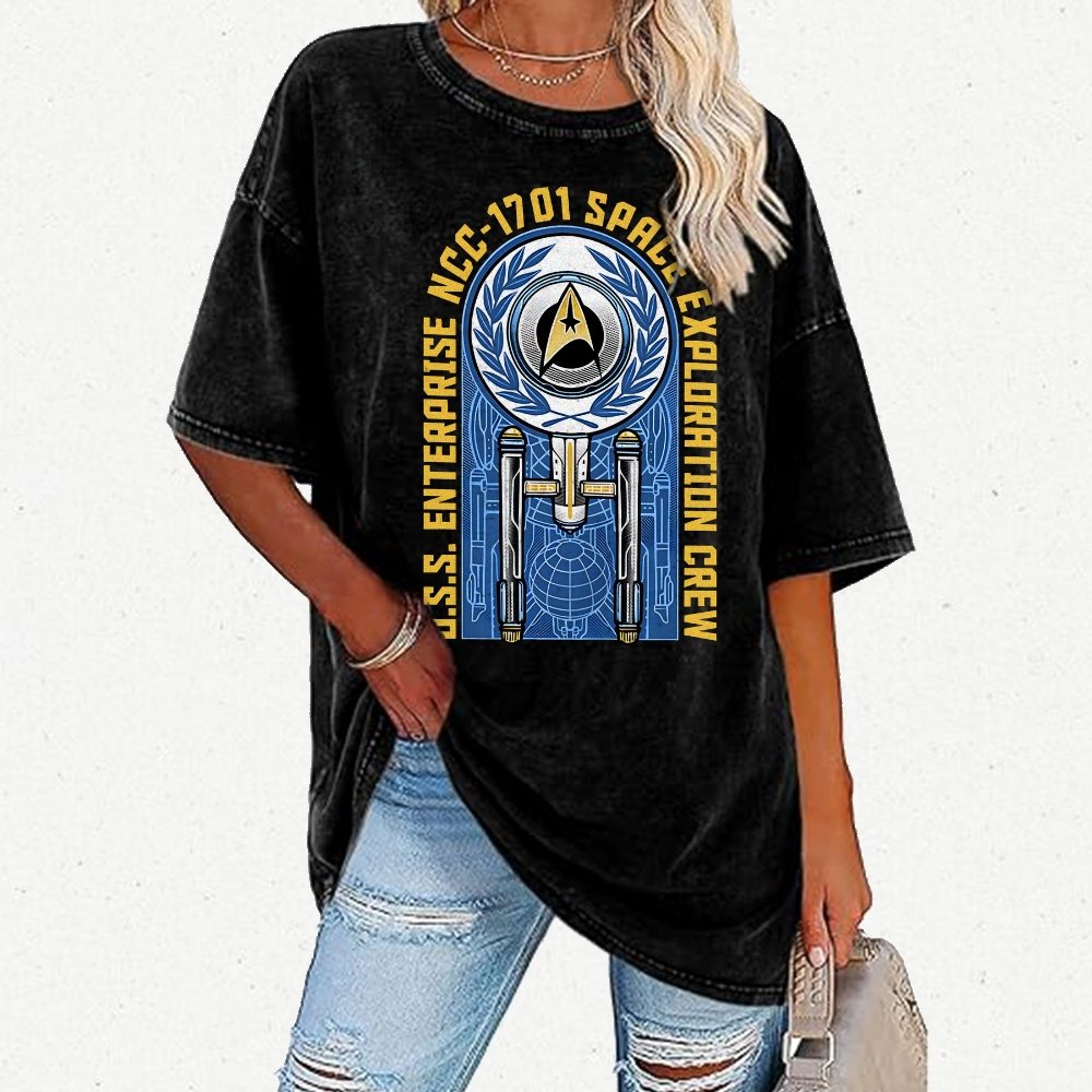 Space Exploration Vintage Distressed T-shirt