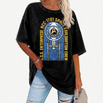 Space Exploration Vintage Distressed T-shirt