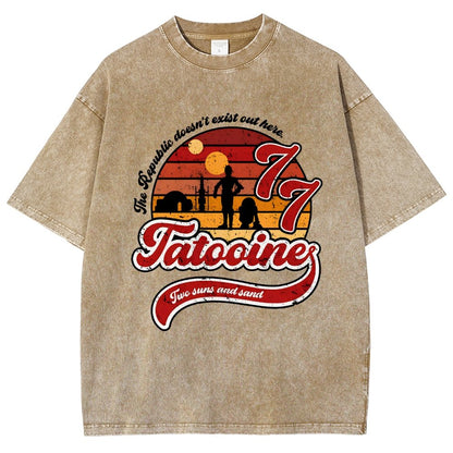 Vintage Two suns and sand Vintage Distressed T-shirt