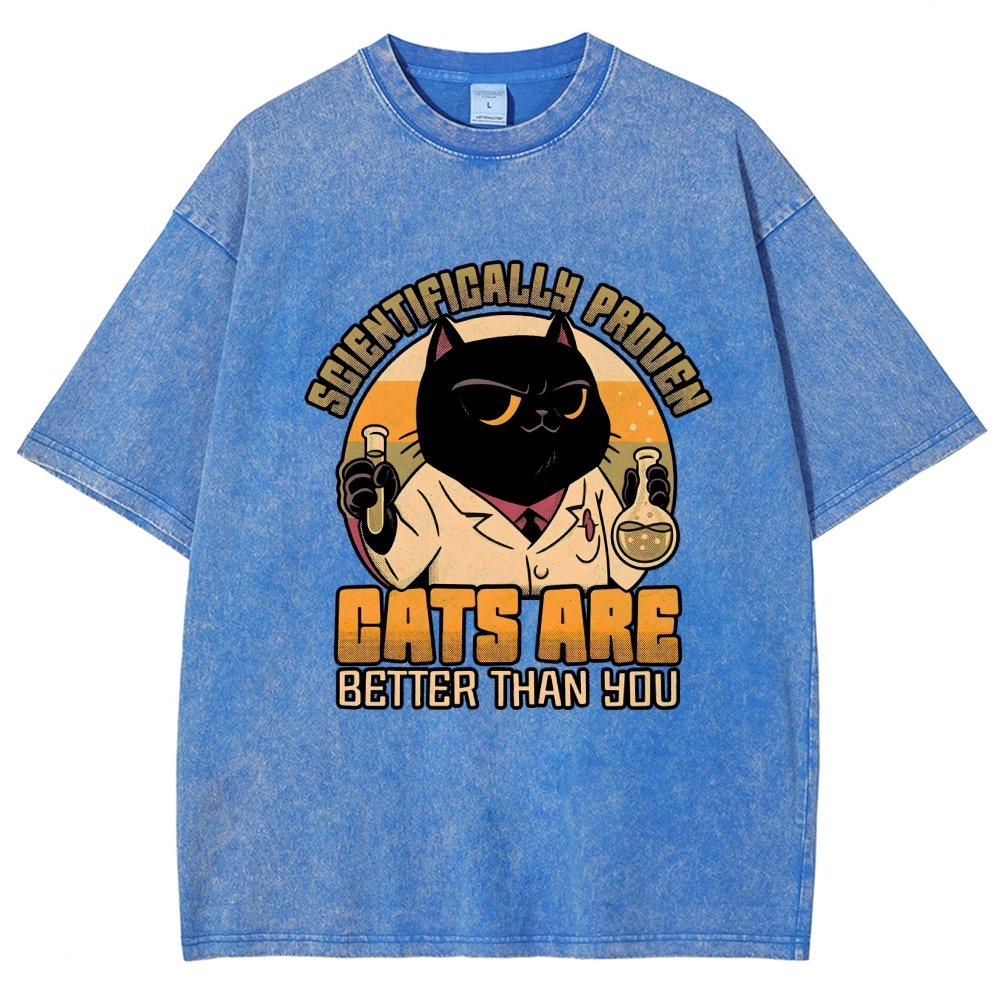 Cats Are Better Vintage Distressed T-shirt