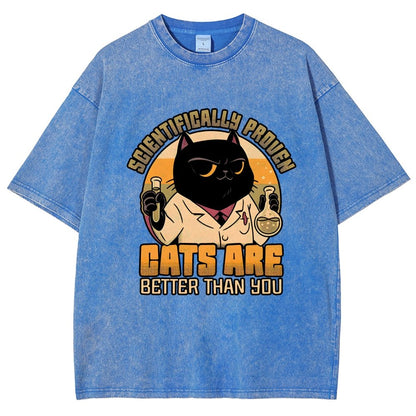Cats Are Better Vintage Distressed T-shirt