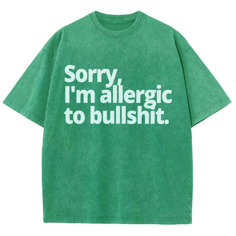 I'm Sorry I'm Allergic To Bullshit Vintage Distressed T-shirt