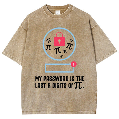My Password the last digits Pi Day Vintage Distressed T-shirt