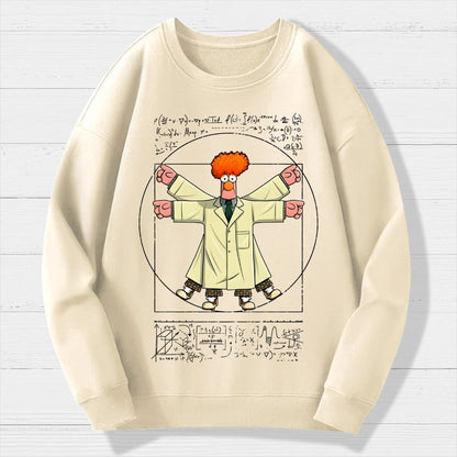Vitruvian Puppet Geek Cotton Sweatshirt