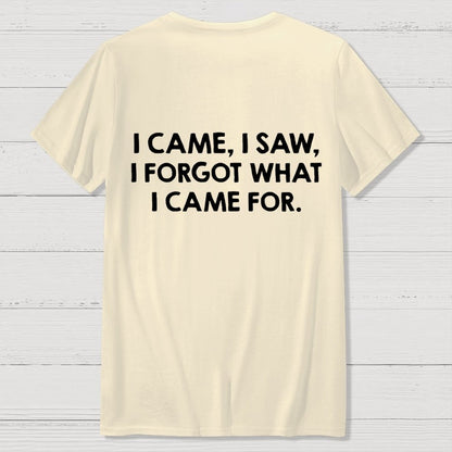 I Came and Saw Funny Back Printing Geek T-Shirt