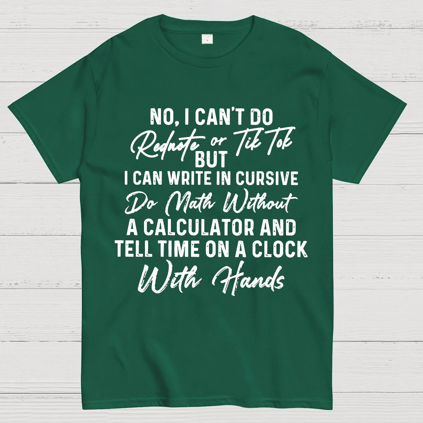 No I Can't Do Rednote Or TikTok  Geek T-Shirt