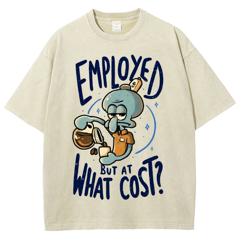 Employed But At What Cost Vintage Distressed T-shirt
