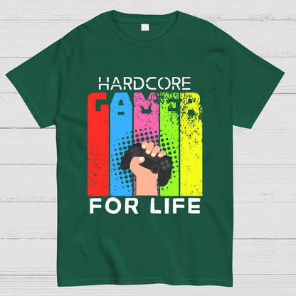 Hardcore Gamer for Life Geeky T-Shirt