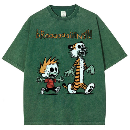 Braaaaaaiiiins!!! Vintage Distressed T-shirt