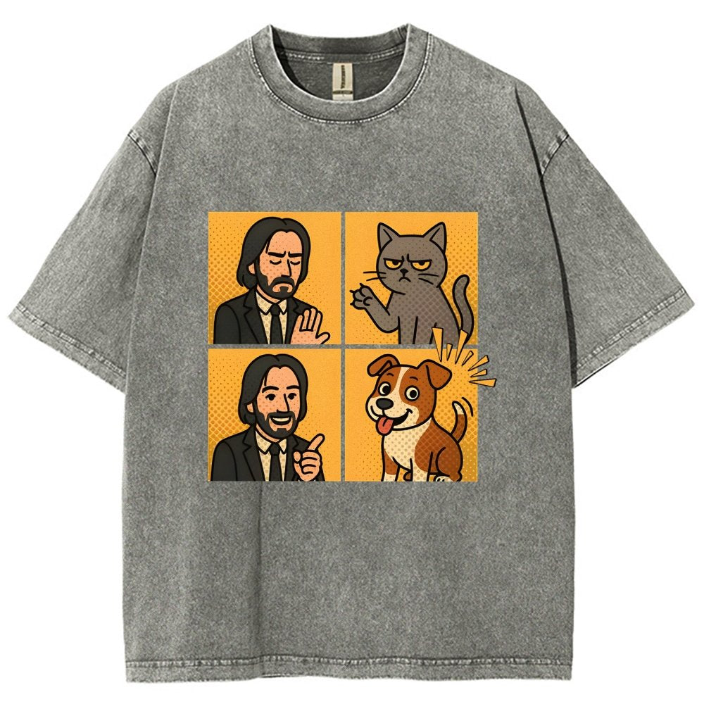 Dog Vintage Distressed T-shirt