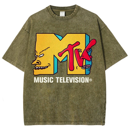 Music Television Vintage Distressed T-shirt