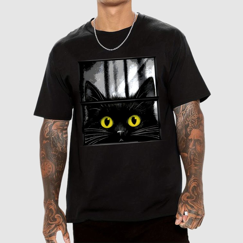 Creepy Cat Geek T-Shirt