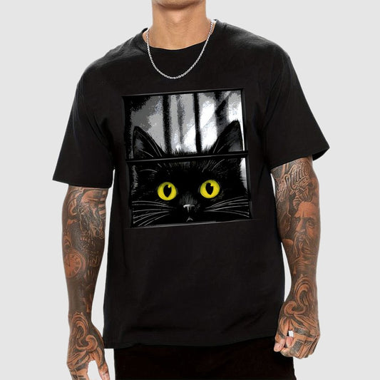 Creepy Cat Geek T-Shirt