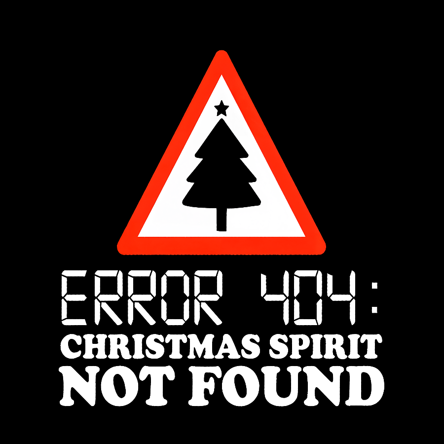 Error 404 Christmas Spirit Not Found Geeky T-Shirt