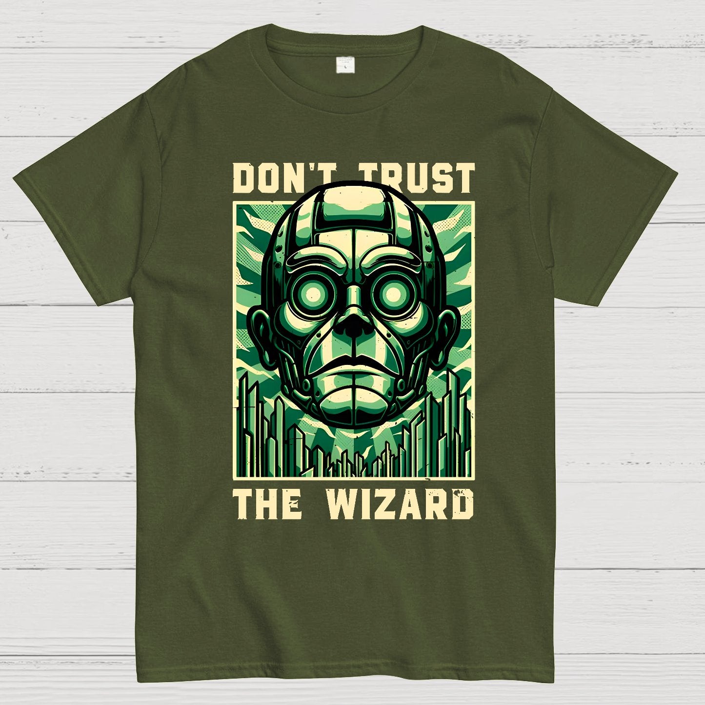 Don't Trust The Wizard Lies - Emerald Witch Gift Geek T-Shirt
