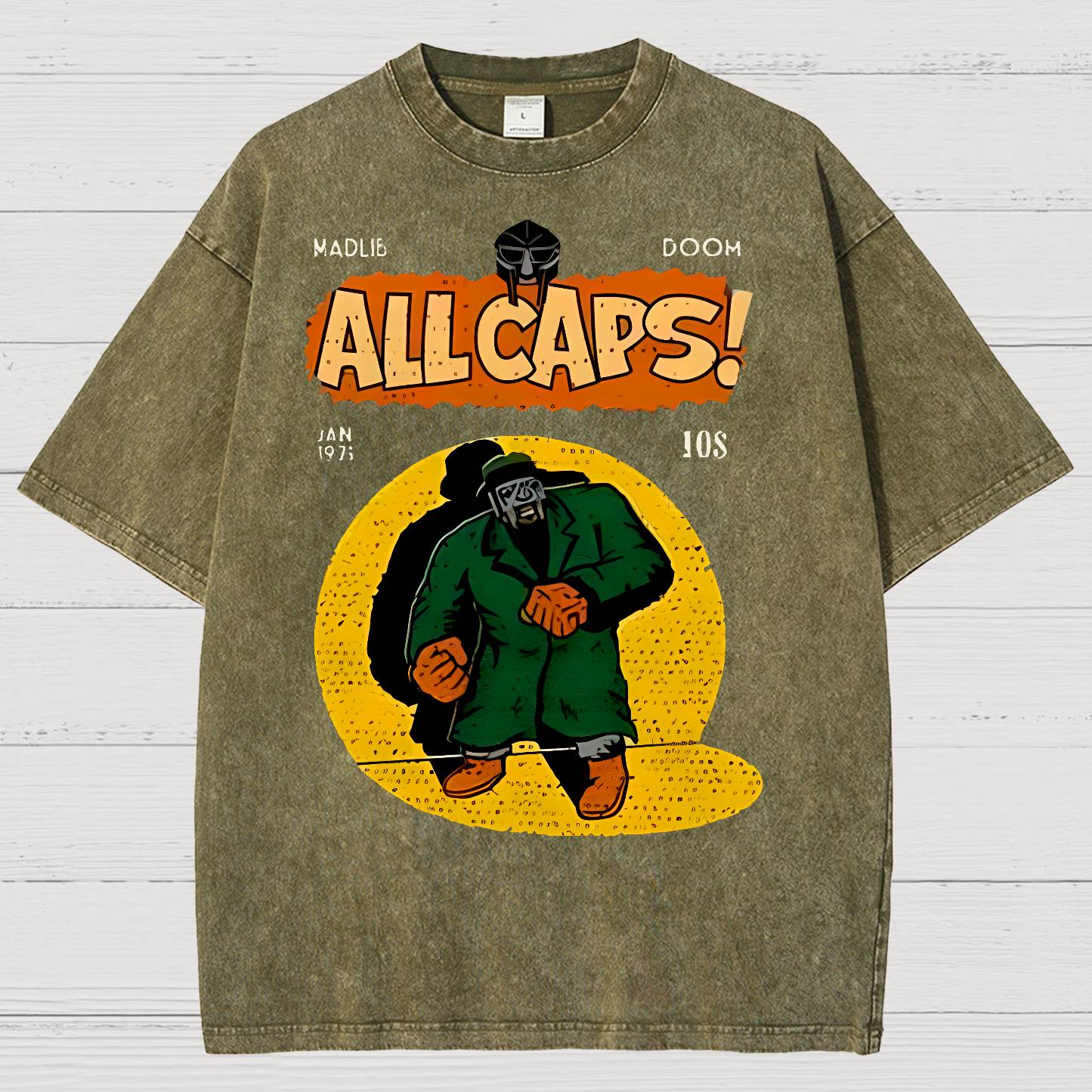 Hip-Hop Mf Graphic Vintage Distressed T-shirt