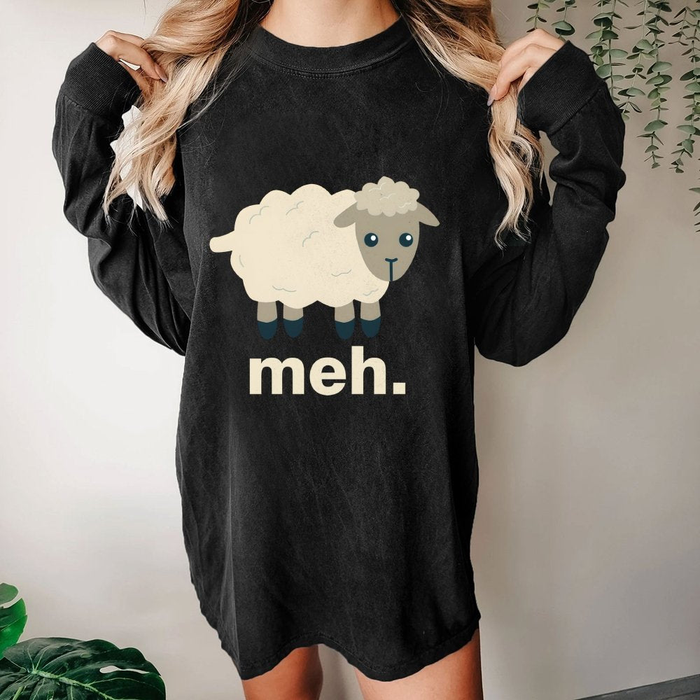 Meh. Washed Long Sleeve Tee