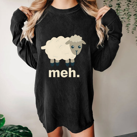 Meh. Washed Long Sleeve Tee