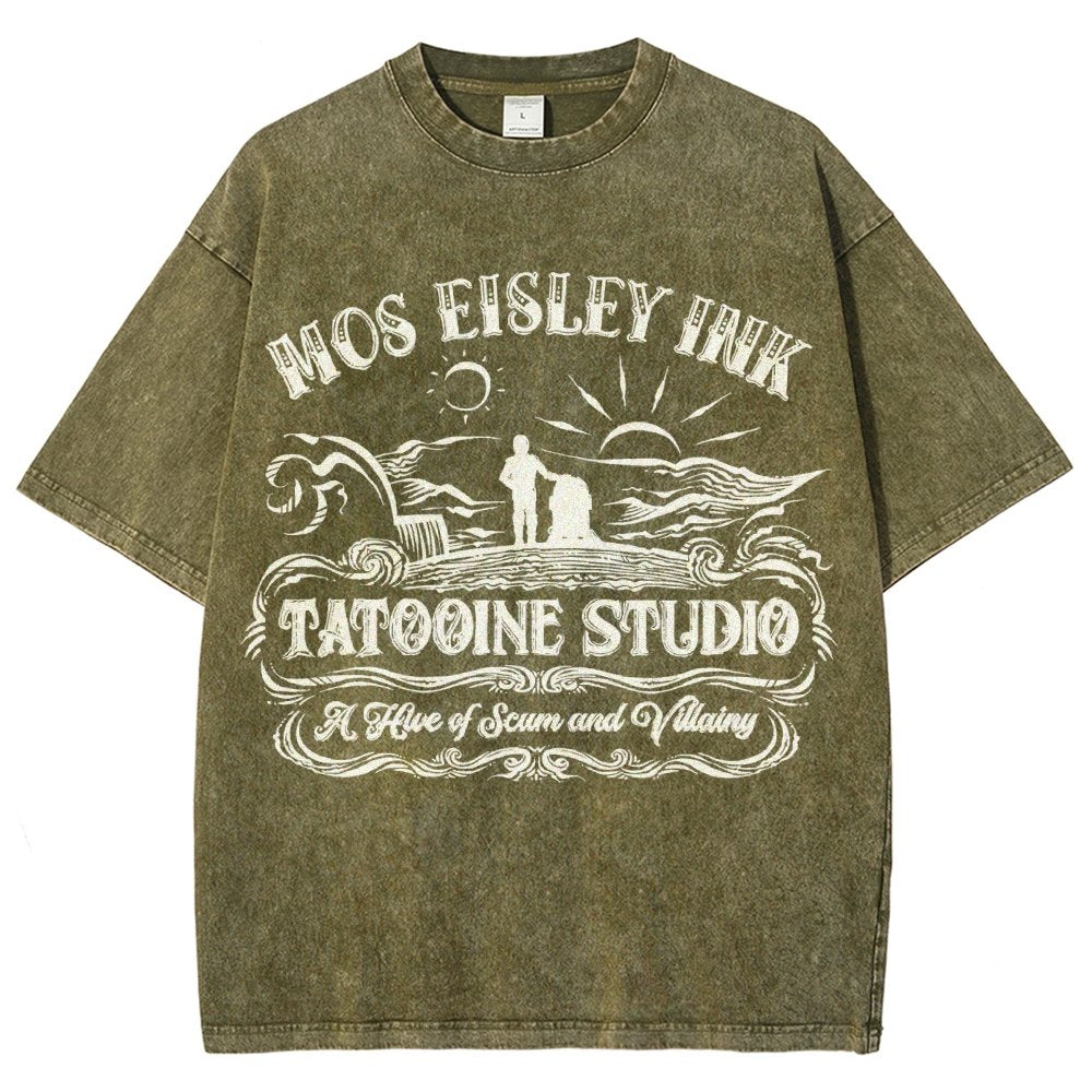 Tattoo-ine Studio Vintage Distressed T-shirt