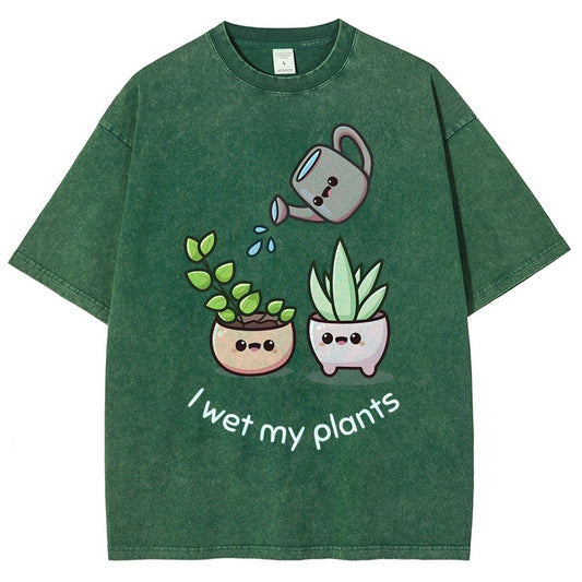 Wet My Plants Vintage Distressed T-shirt