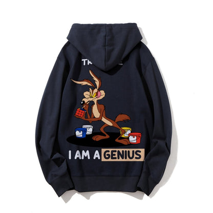Trust Me I'm a Genius Printed Back Cotton Hoodie