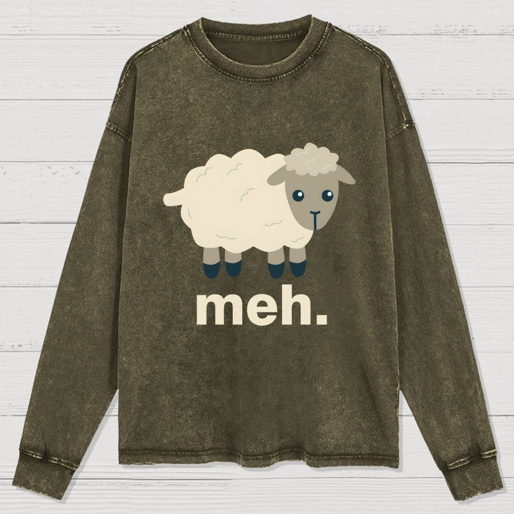 Meh. Washed Long Sleeve Tee