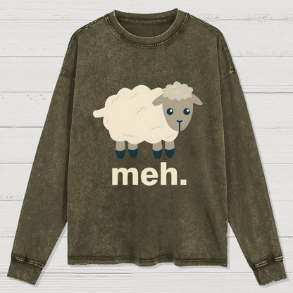 Meh. Washed Long Sleeve Tee