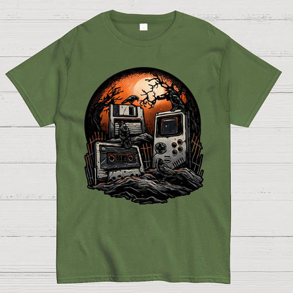 Retro Graveyard Geek T-Shirt
