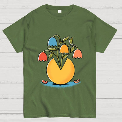 Retro Arcade Flowers Geek T-Shirt