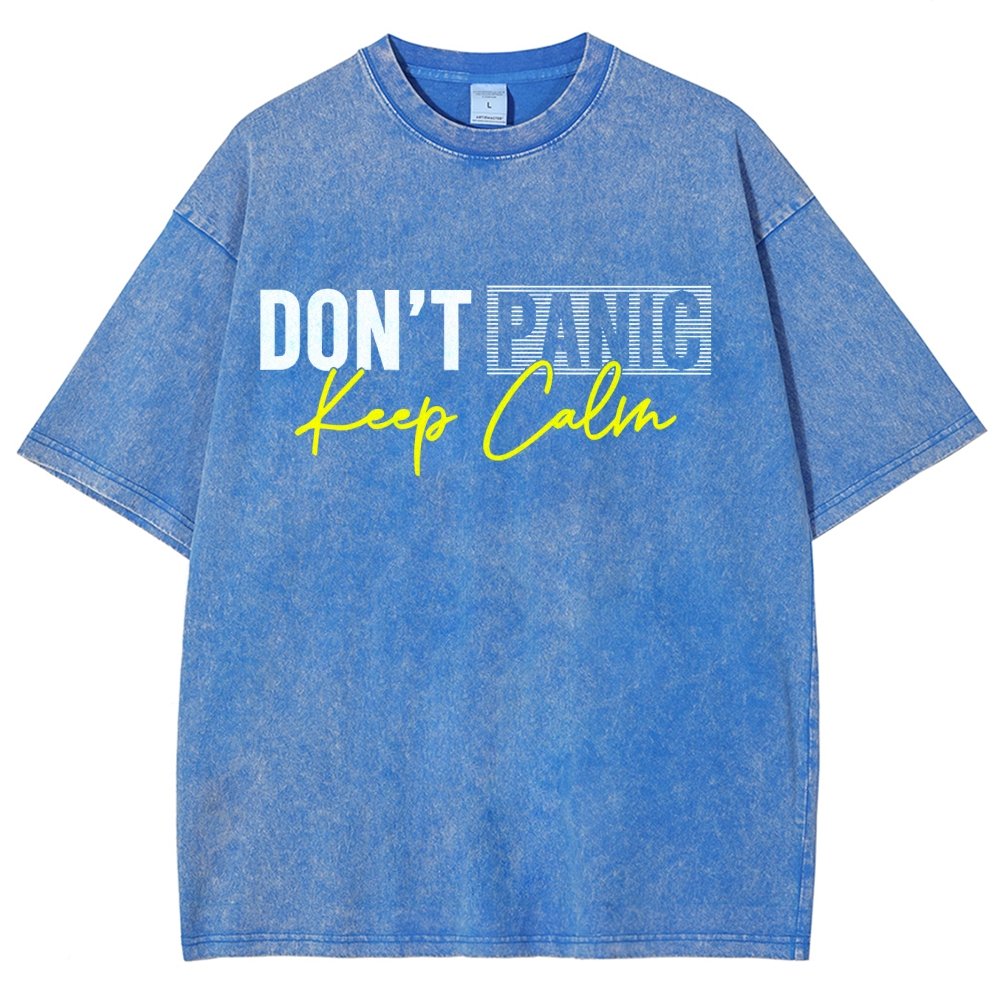 Don't panic keep calm Vintage Distressed T-shirt