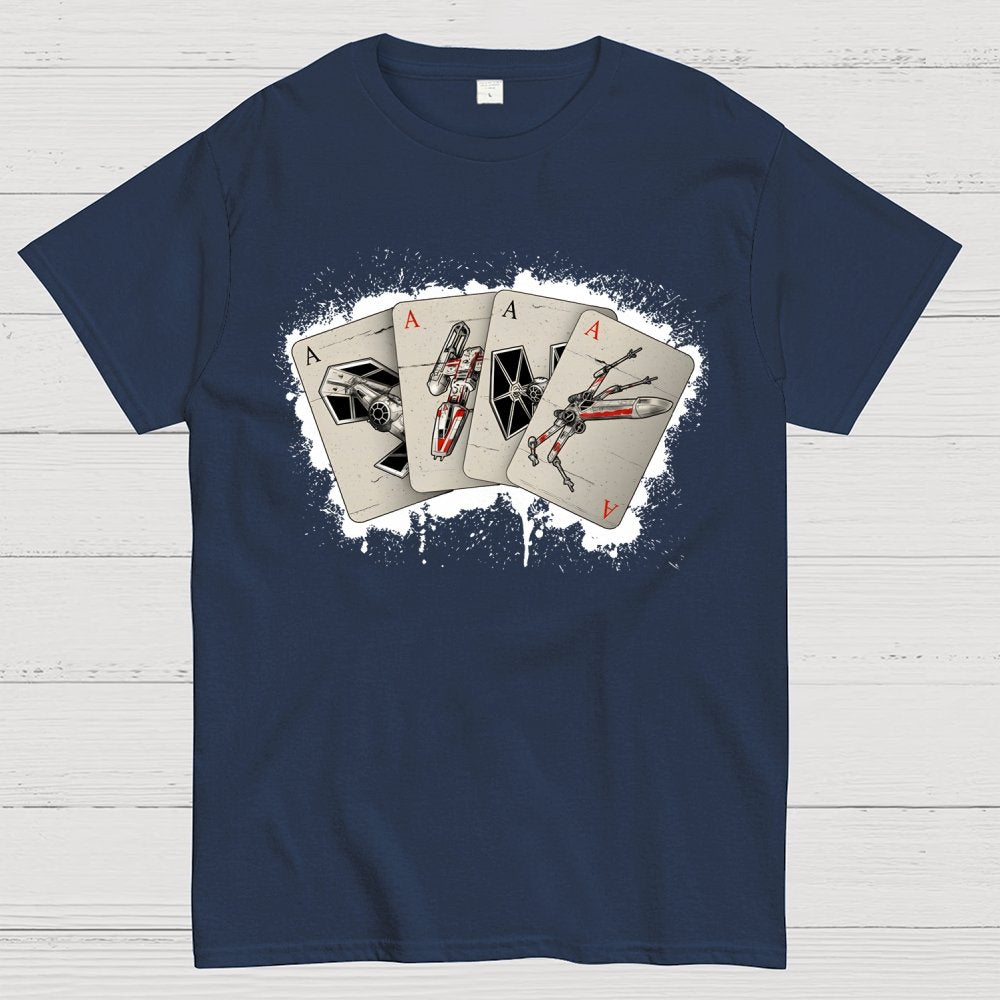 Spaceship Poker Geek T-Shirt