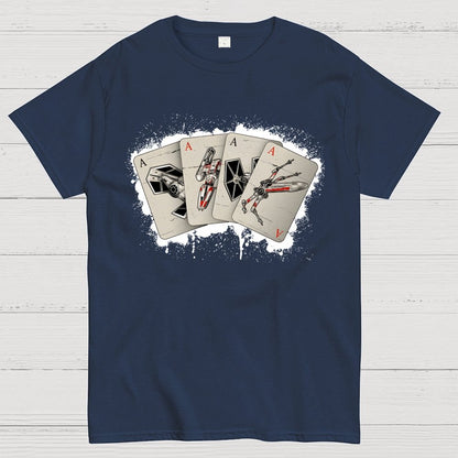 Spaceship Poker Geek T-Shirt