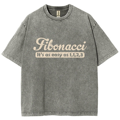 Fibonacci Funny Math Vintage Distressed T-shirt