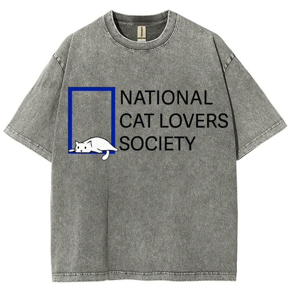 National Cat Lovers Society Vintage Distressed T-shirt