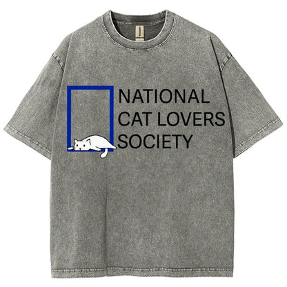 National Cat Lovers Society Vintage Distressed T-shirt