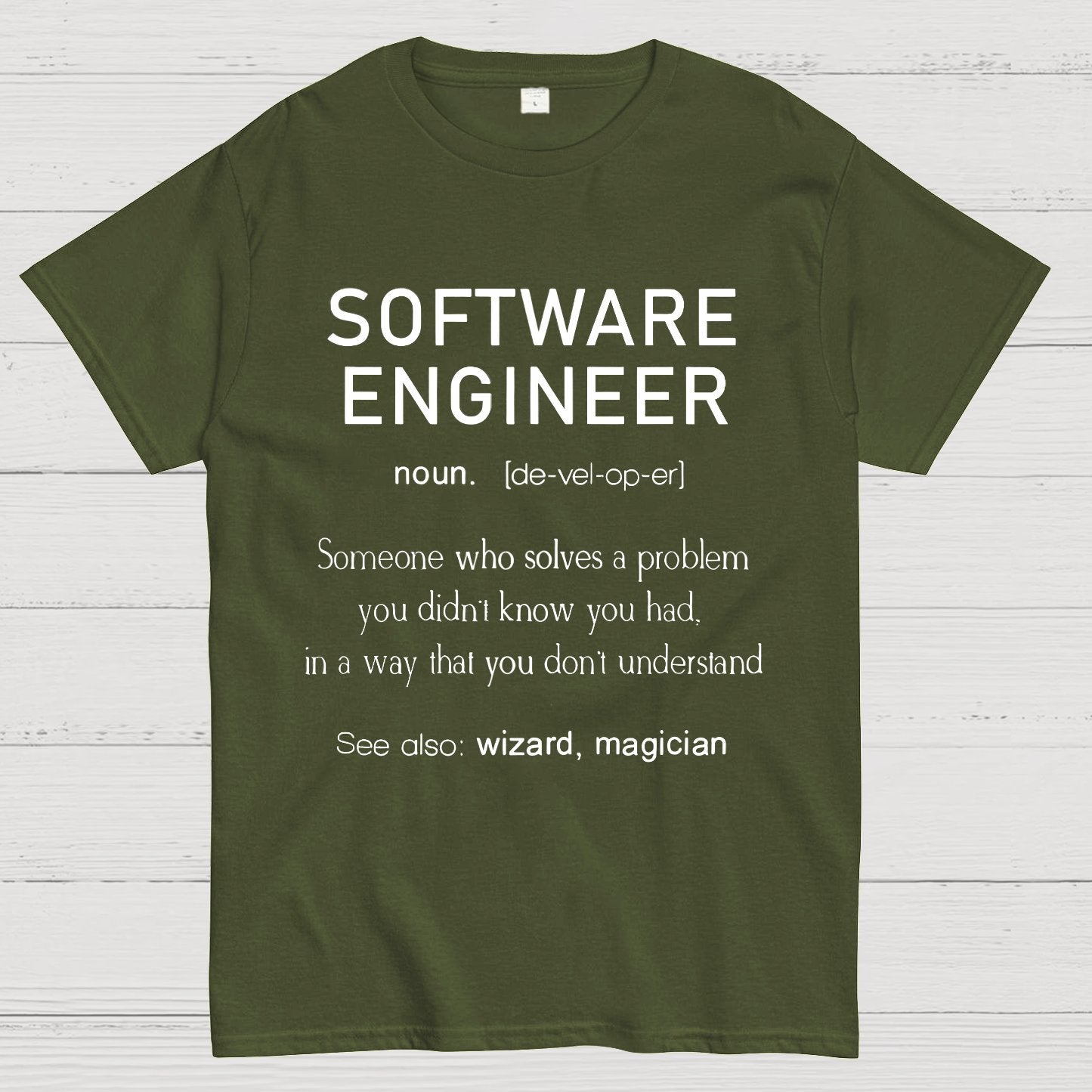 Software Engineer Definition Shirt Coder Definition Geek T-Shirt