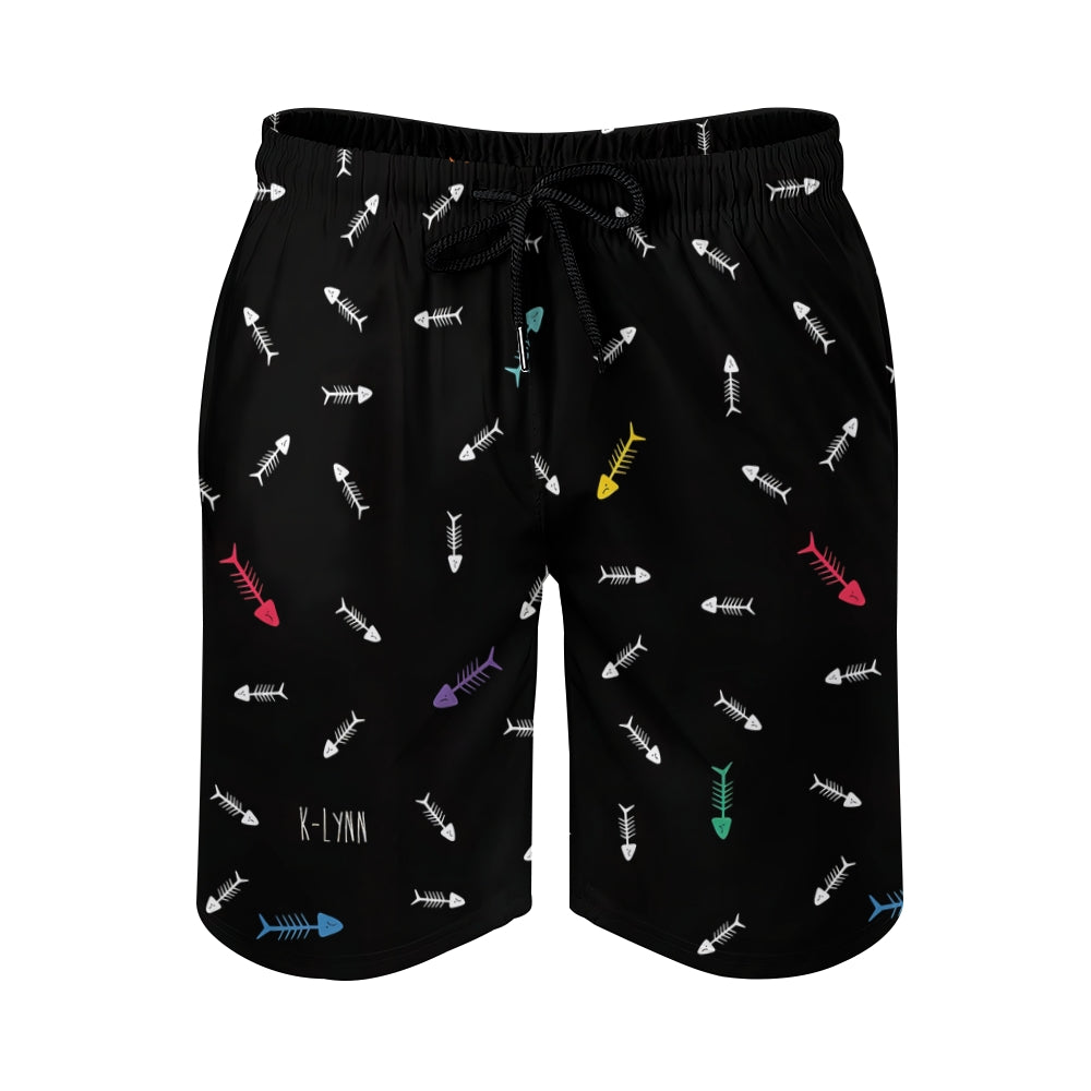 Interesting Fish Bones Geek Shorts