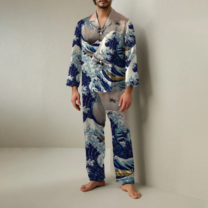Sea Flight Battle Geek Long Sleeve Pajama Set