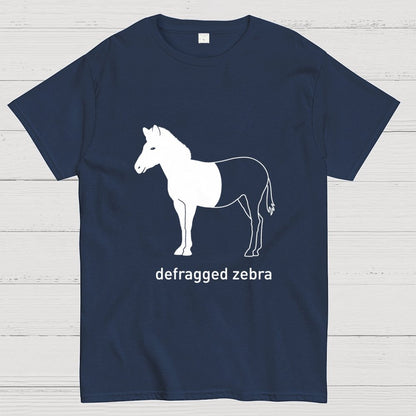 Defragged Zebra IT Geek T-Shirt