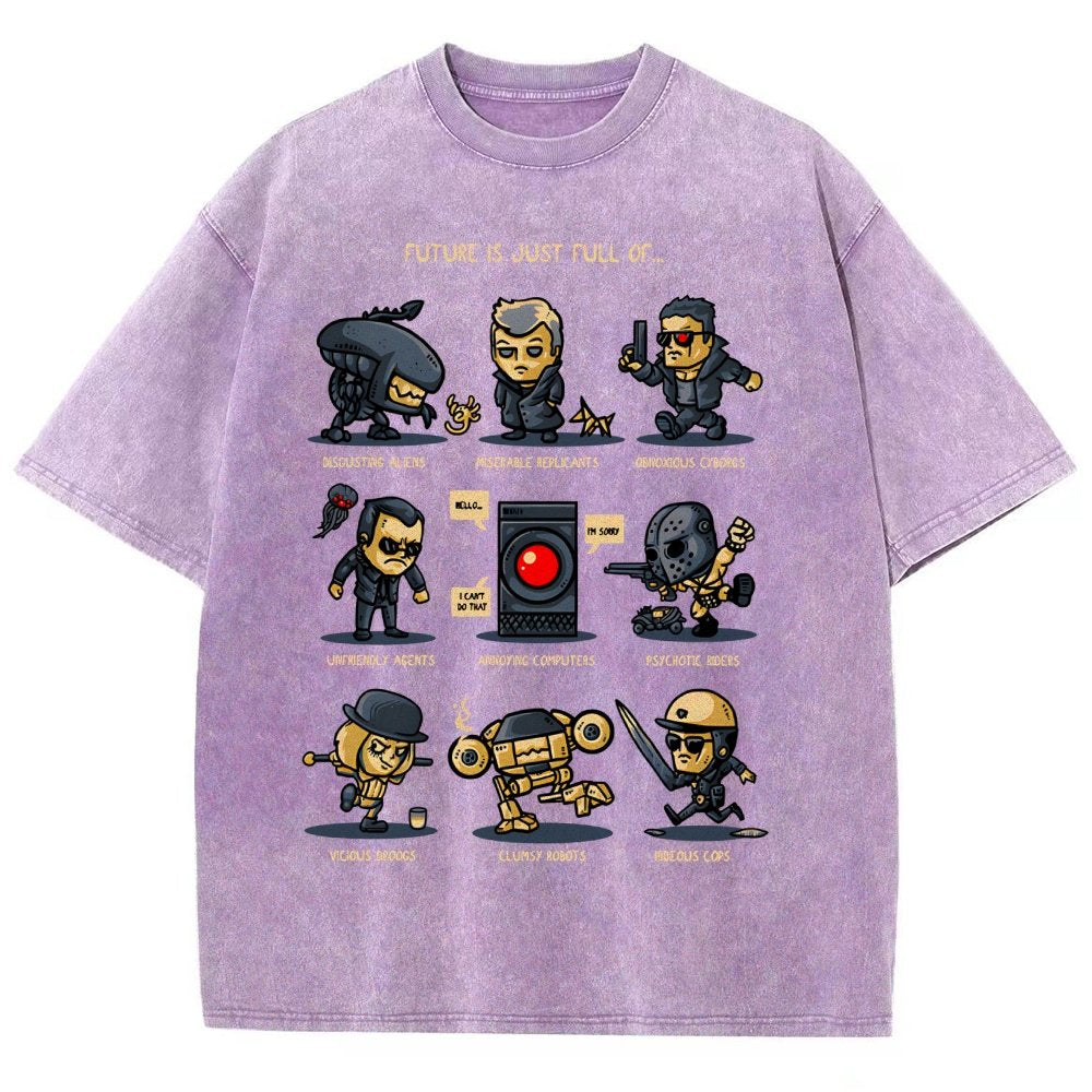 Dystopian Future Vintage Distressed T-shirt