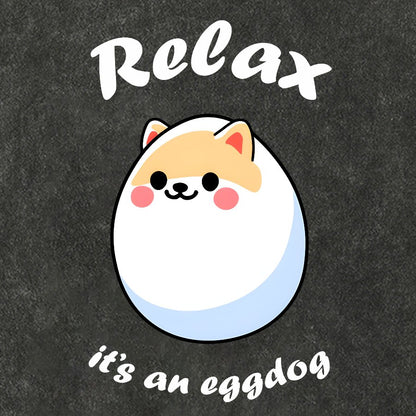 Relax it's an Eggdog Vintage Distressed T-shirt