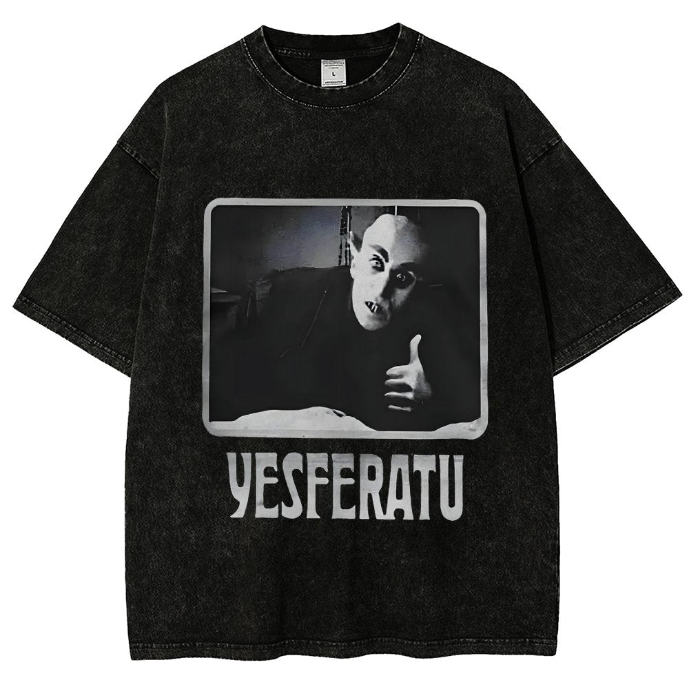 Yesferatu Funny Horror Retro Vintage Distressed T-shirt