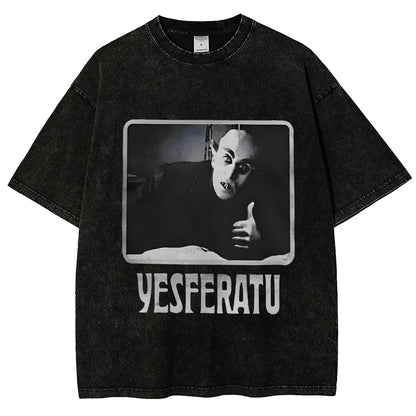 Yesferatu Funny Horror Retro Vintage Distressed T-shirt