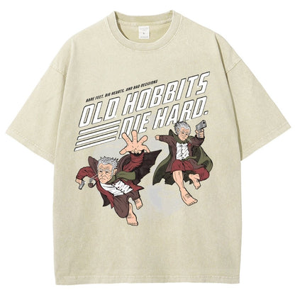 Old Adventurers Die Hard Vintage Distressed T-shirt