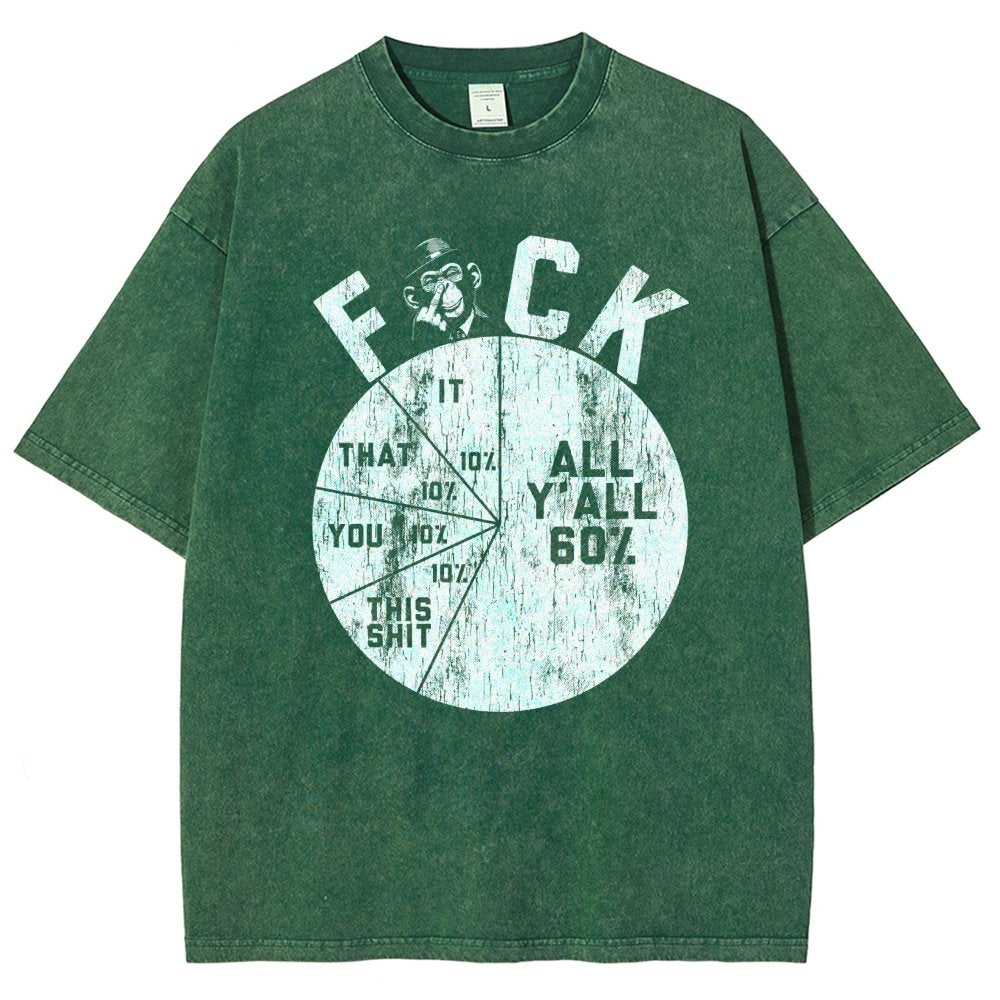 Sentiment Quantification Failure Pie Chart Vintage Distressed T-shirt